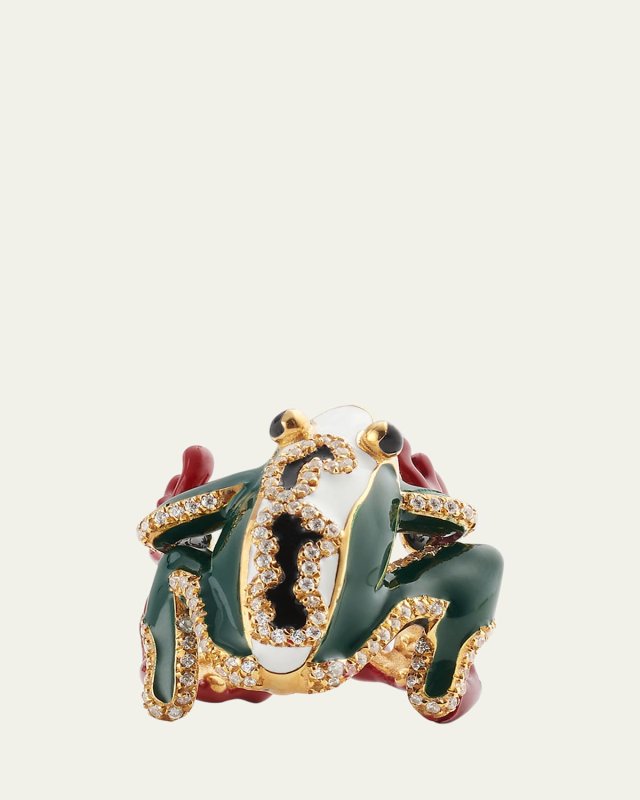 Frog Enamel Ring